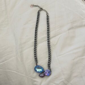 Sabika Blue and Purple Gemstone Necklace